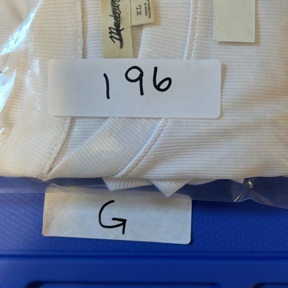 MADEWELL Babydoll ribbed NWT raglan sleeve tee size XL - Picture 8 of 8